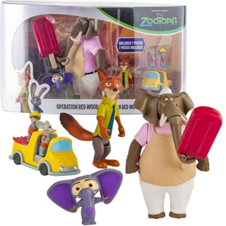 Zootopia 5 Bonecos + 2 Acessórios Operação Floresta Vermelha Disney - Sunny 1503 em Oferta na Shopee