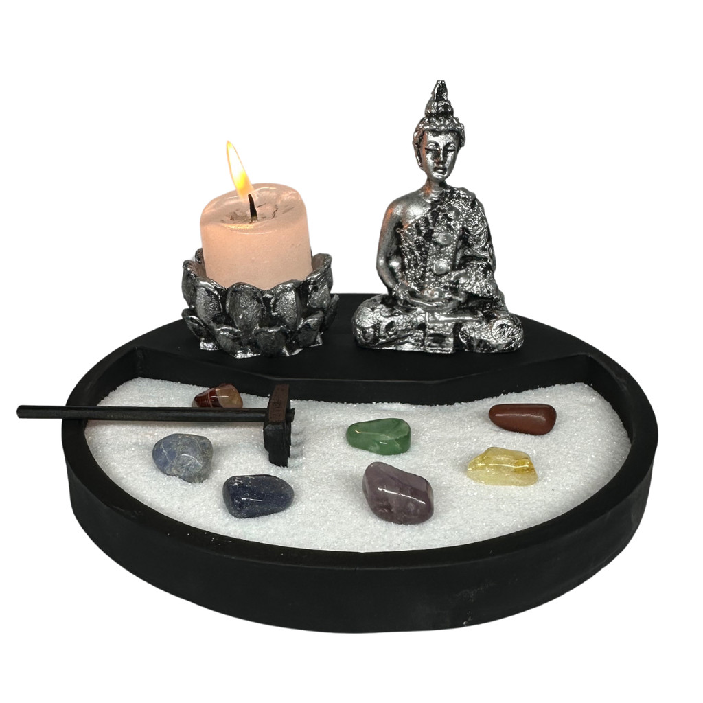 Enfeite Jardim Zen Japonês Buda Hindu Meditação Yoga Fengshui