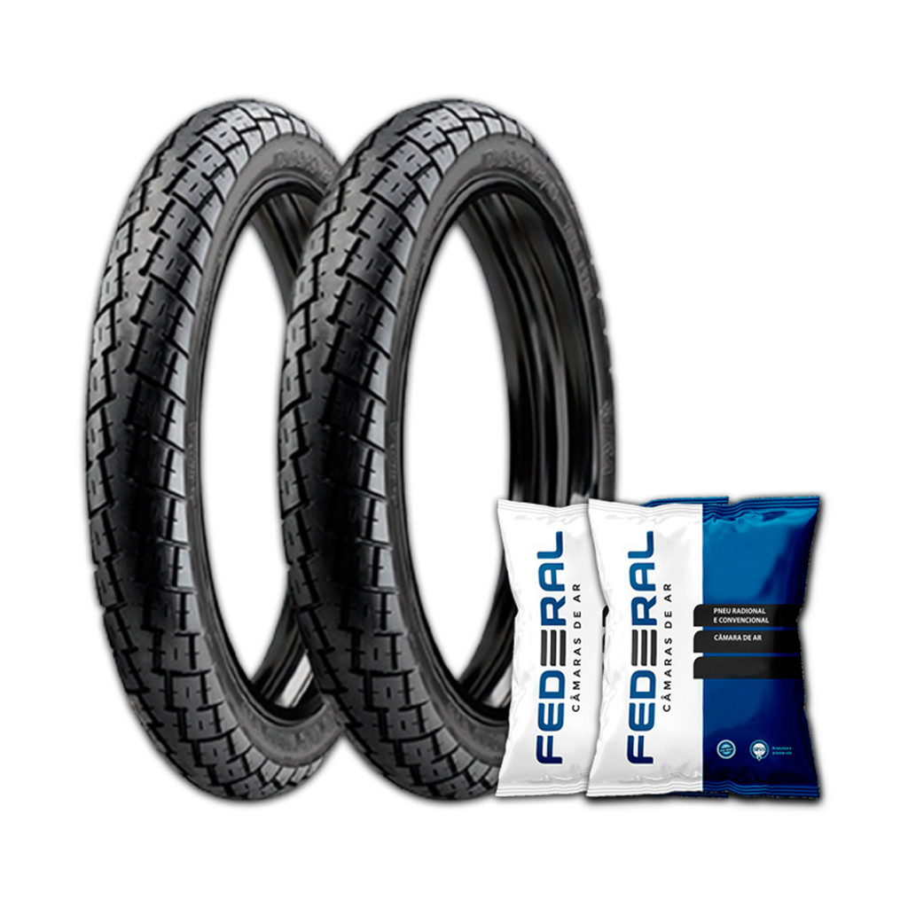 Kit Pneu Ira Soho 90/90-18 e 2.75-18 + 2 Câmaras Fan e Titan em Oferta na Shopee