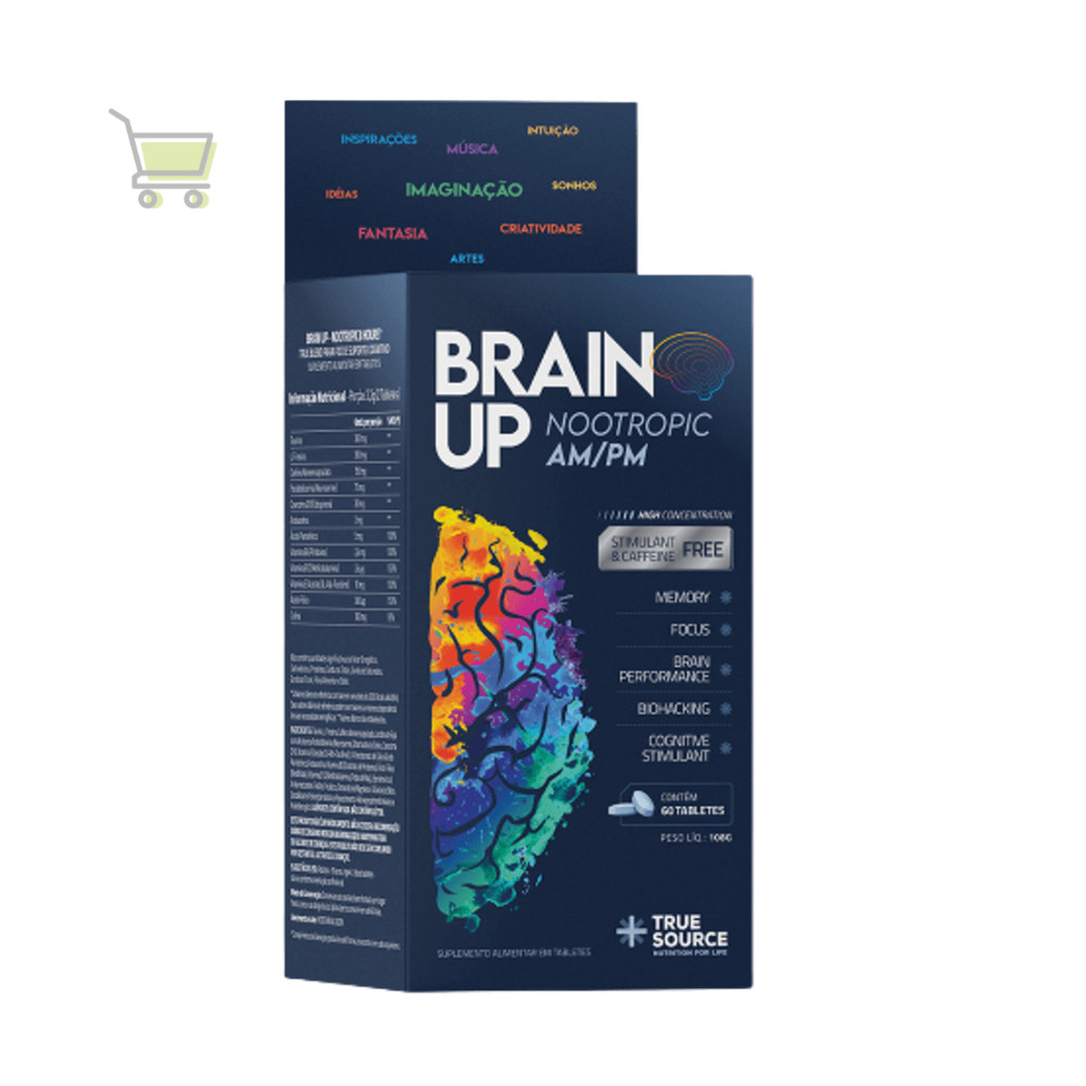 Nootrópico Brain Up Am/pm 60 Tabletes True Source Sabor Sem Sabor