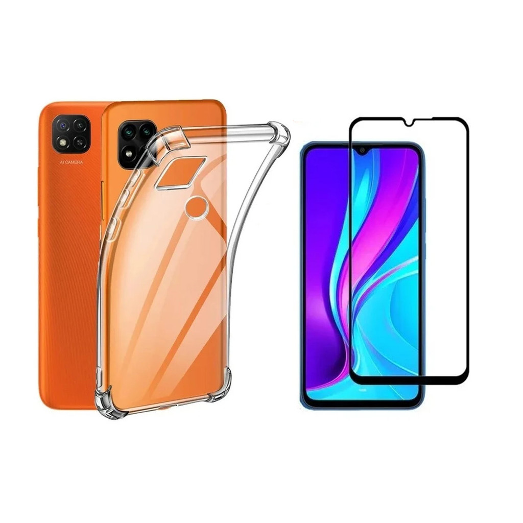 Capa Case Capinha Para Redmi 9C + Película 3D Viddro Temperado em Oferta na Shopee
