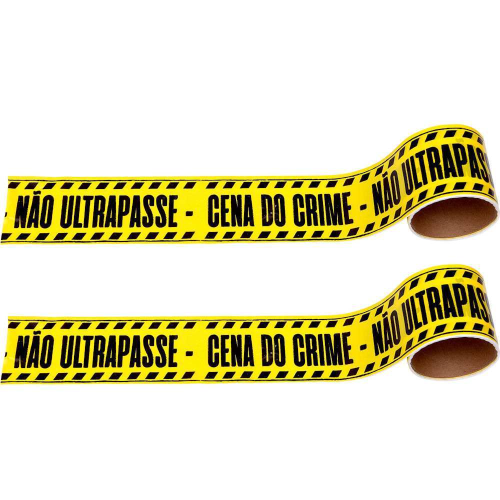 2 Faixas decorativa para Festa Halloween dia das Bruxas Não Ultrapasse Cena de Crime