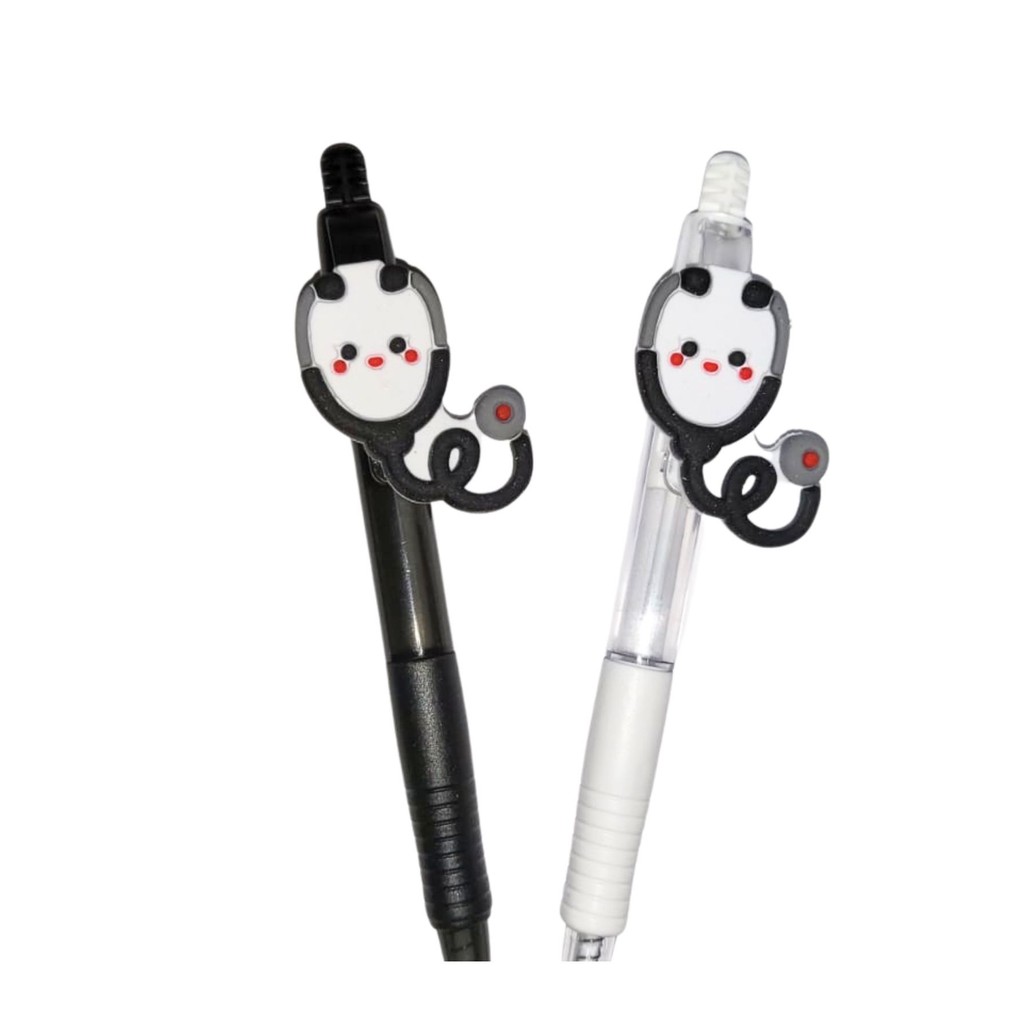 02 Canetas Estetoscópio esteto medicina enfermagem enfermeiro médico papelaria material escolar presente caneta esfero
