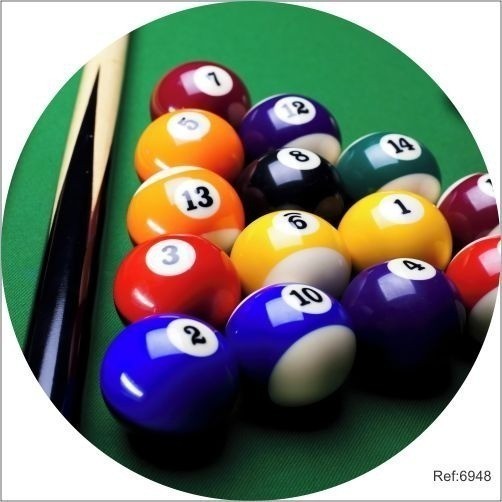 Painel Jogo De Sinuca Redondo Em Tecido 1,50x1,50 C/elástico