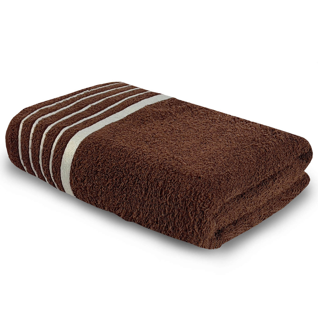 Toalha Banho Algodão Grande Grossa Felpuda 75x150 400g/m² Algodão Macia Marrom em Oferta na Shopee