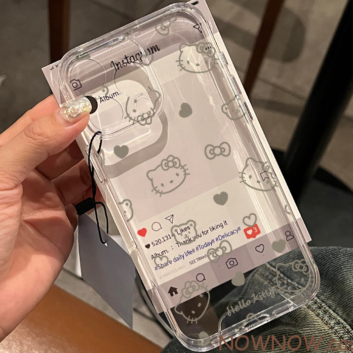 Para IPhone 16 15 14 13 12 11 Pro Max X XR 7 8 Plus Bonito Dos Desenhos Animados KT Caso De Telefone Capa Macia
