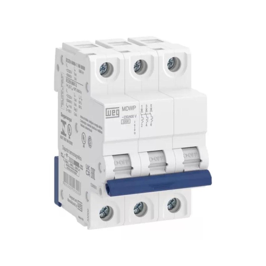 WEG DISJUNTOR TRIPOLAR DIN 32A (MDW-C 32A 3 POLOS)