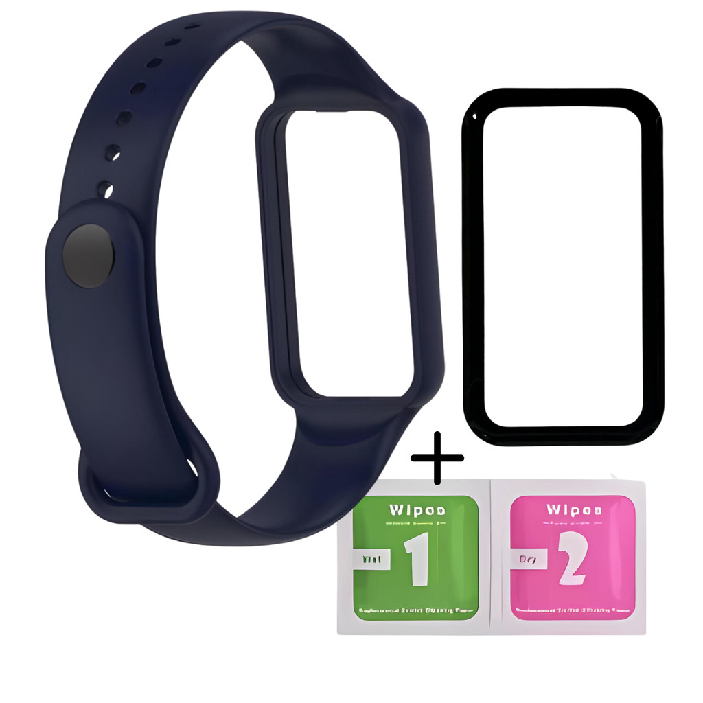 Pulseira Silicone Borracha Para Xiaomi Amazfit Band 7 + Pel em Oferta na Shopee