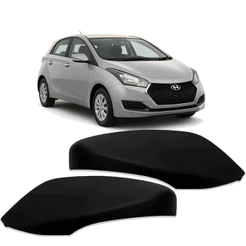 Capa Retrovisor Preto Com Furo Seta HB20 2012 2013 2014 2015 2016 2017 2018 2019