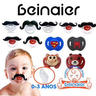 Kit Chupeta de bebê, chupeta engraçada personalizada de desenho animado, presente de aniversário