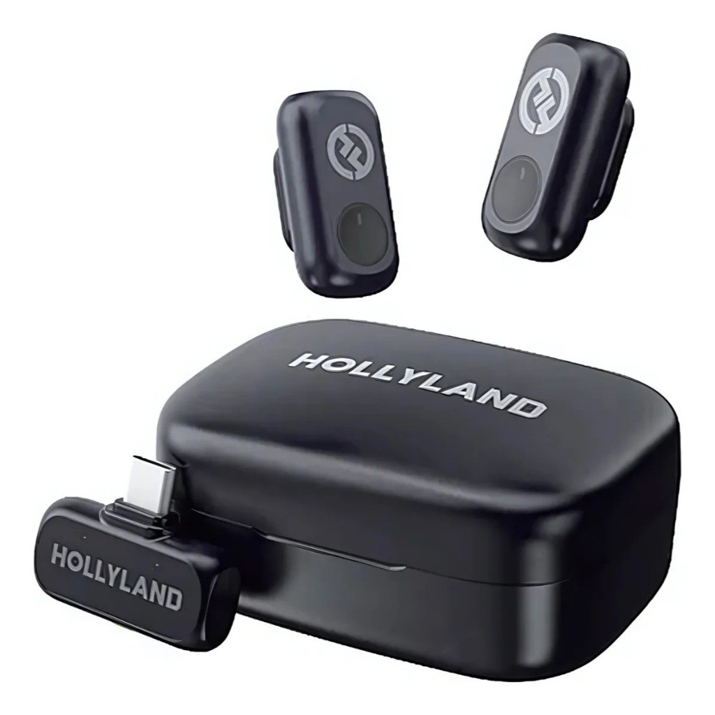 Microfone de Lapela sem fio Hollyland Lark A1 Versão Duo USB Tipo-C Original Lacrado
