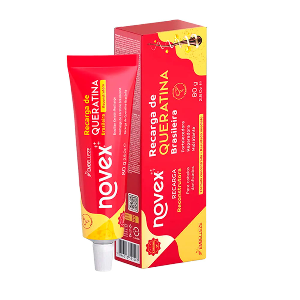 Kit Máscara Capilar Novex Recarga De Queratina 80g - 4 Unidades - Beauty