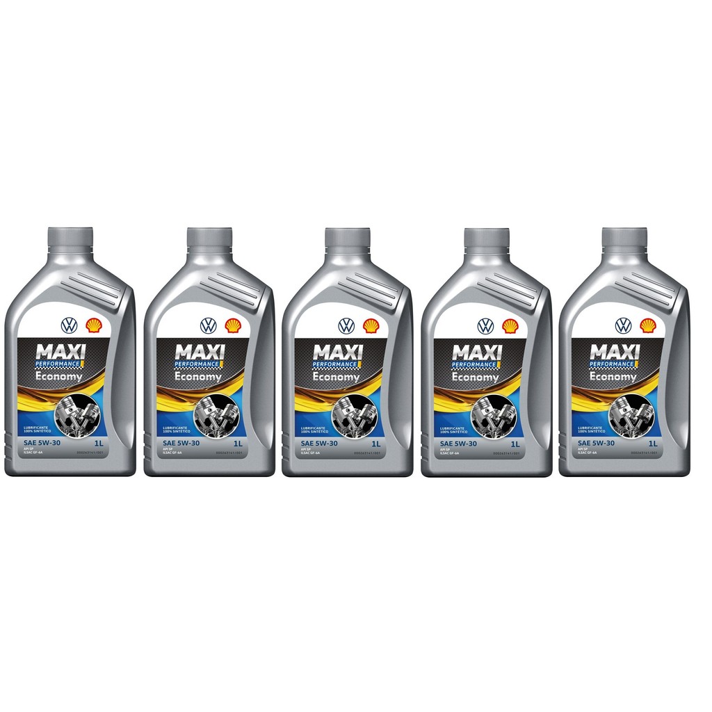 Kit 5 Óleo Lubrificante De Motor 5w30 100% Sintético