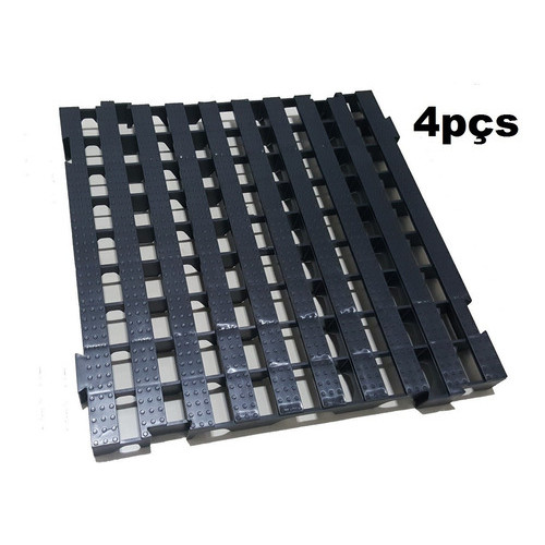 4pcs Palete Estrado Plástico Reforçado Piso Pallet Plástico 50x50 X 4,5cm Resistente em Oferta na Shopee
