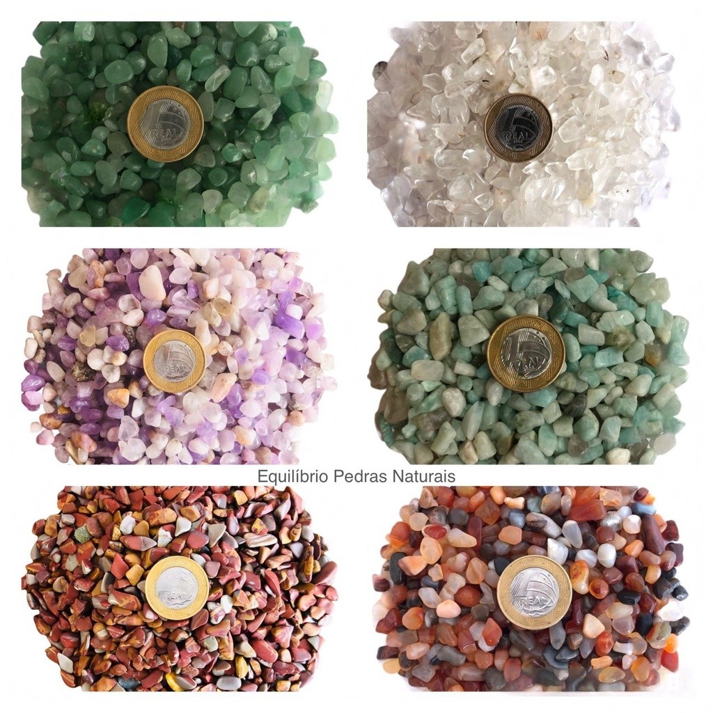 Cascalho De Pedra Natural Orgonite Chakras Artesanato - 250g em Oferta na Shopee
