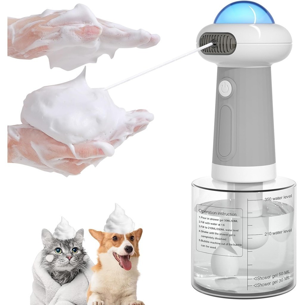 Máquina Elétrica de Espuma para Banho de Cães – Portátil, Automática e Ideal para Limpeza  Profunda.