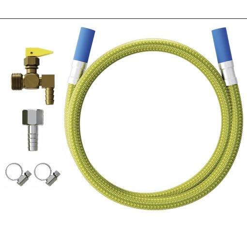 KIT INSTALACAO COOKTOP C/ FLEXIVEL PONTA AZUL E REGISTRO DE BLOQUEIO 1,20M - 180309