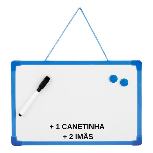 Kit Quadro Lousa Branca Magnetico 20x30cm Caneta Apagador e Imãs Quite 1 A 5 Peças