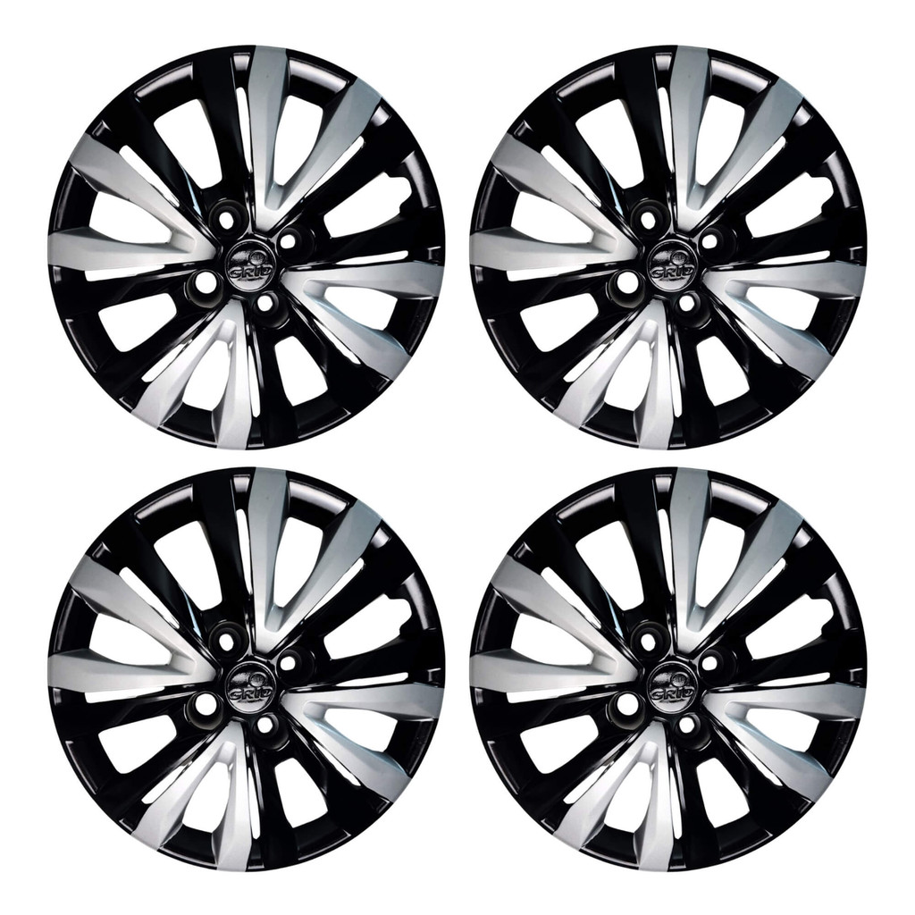Calota Aro 14" Preto/Prata Mod Gol G7 2017/18 Jogo c/4 Calotas Grid - 245CA-PBP-E
