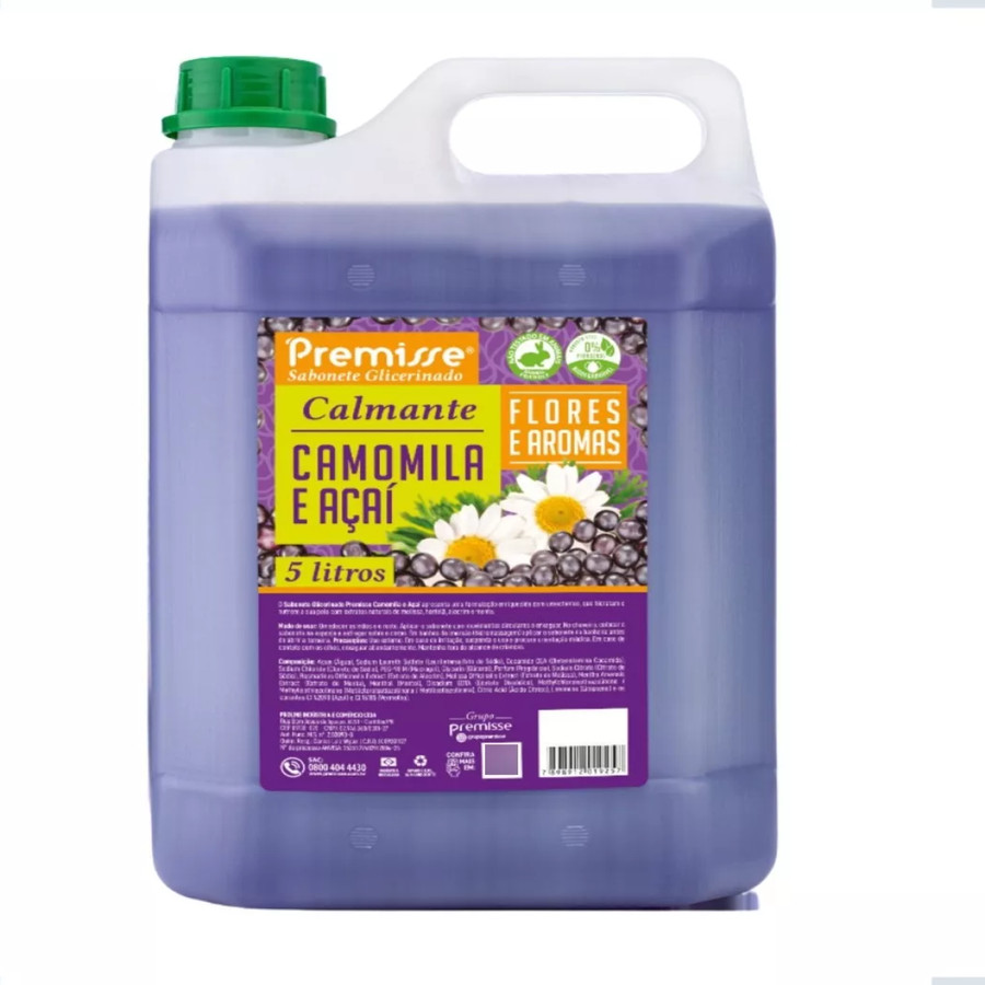 Sabonete Líquido Premisse Flores Aromas Camomila Açai 5 Lt