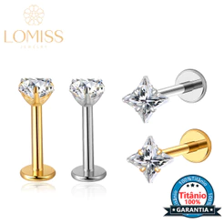 Piercing Labret Titânio Flor Zircôniaa Nariz Orelha Helix Tragus Conch Corrente Australiano Titanio Tragus