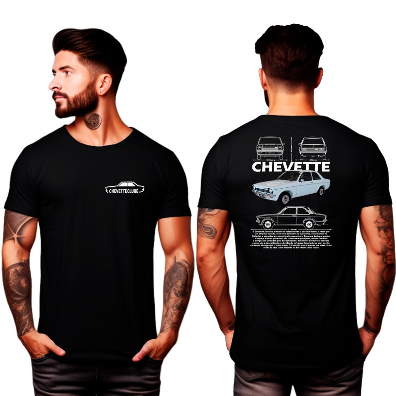 Camiseta T-shirt Basica Camisa Carro Chevette Chevy Club Reliquia Novidade Lançamento