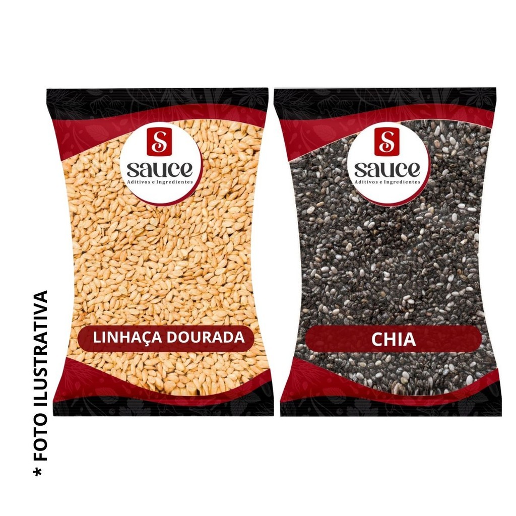 Semente de Chia e Semente de Linhaça Kit 1 Kg