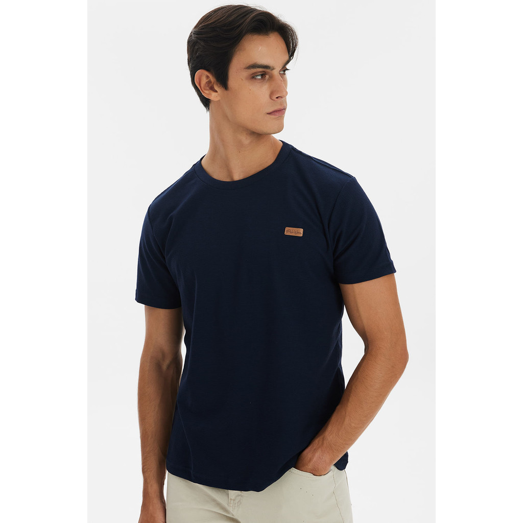 Camiseta Masculina Manga Curta Polo Wear Azul Escuro - Men Clothes
