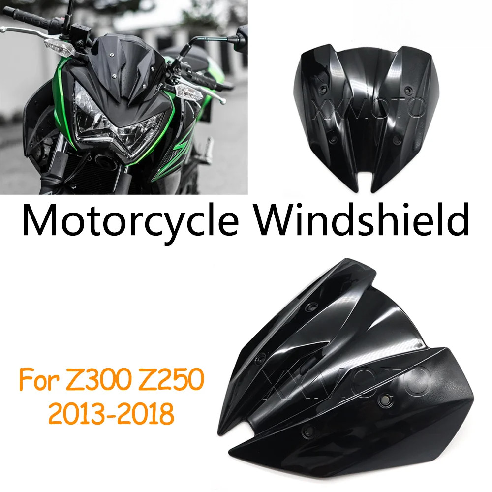 Para Kawasaki Z300 Z250 Z 300 250 2013-2015 2016 2017 2018 Motocicleta Pára-Brisa Dianteiro Defletor Protetor À Prova De em Oferta na Shopee