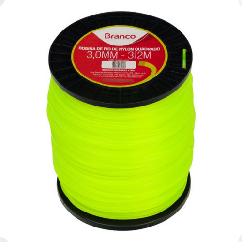 Rolo Fio de Nylon Quadrado 3.0mm (312m), o fio profissional para um corte rápido e preciso em mato denso.