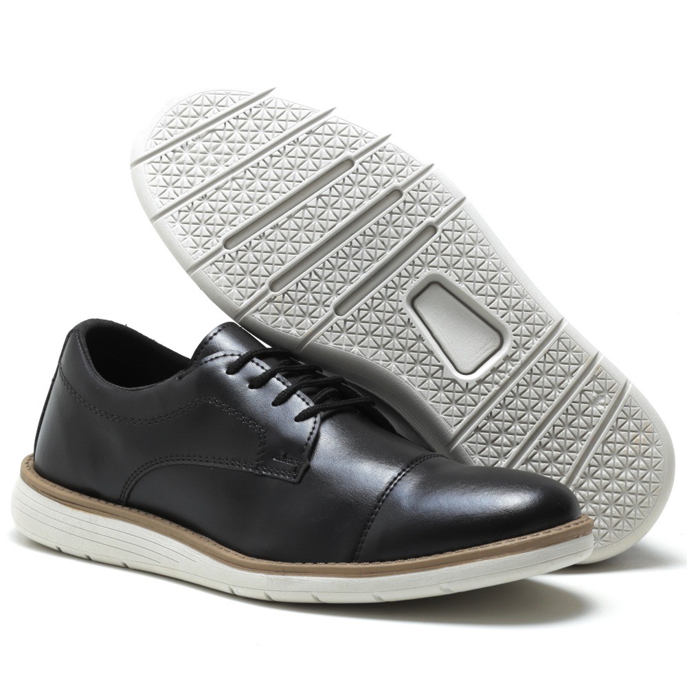 Sapato Social Casual Loafer Sola Branca Oxford Elegante Sport fino Premium Confort