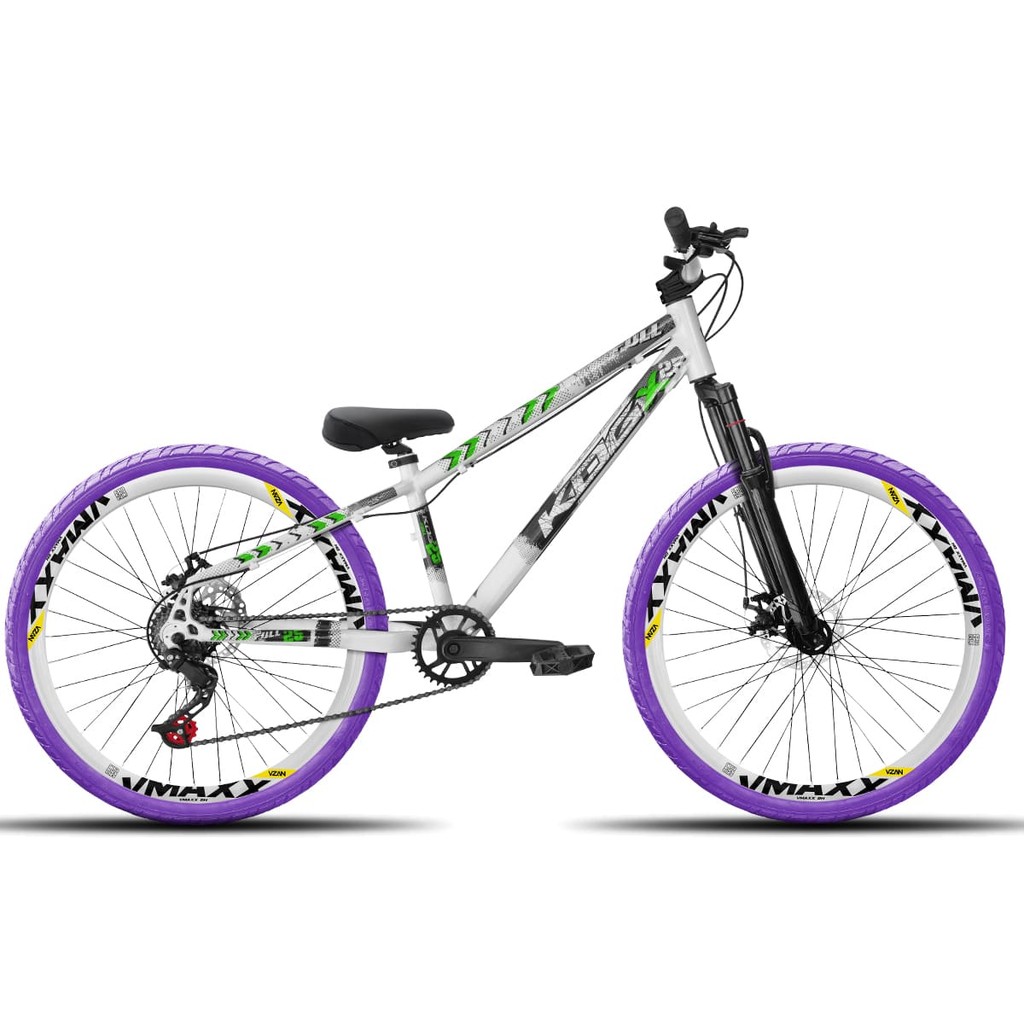 Bike de Grau KOG Freeride Vmaxx Paredão Freio a Disco Pneus Flame Quadro Rebaixado Tipo Gios Viking