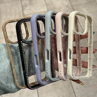 Luxo Transparente Diamante Jóias Caso De Telefone Para iPhone 11 12 13 14 15 16 Pro Max Plus Glitter Claro Pára-Choques em Oferta na Shopee