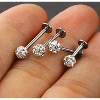 Kit 2/4/6/8/10/12 Unidades Piercing Labret Tragus Medusa Queixo 8mm Multi Strass Ponto de Luz Aço Cirúrgico em Oferta na Shopee