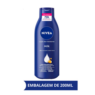 Creme Nivea Milk Corporal pele Extra Seca 200ml em Oferta na Shopee