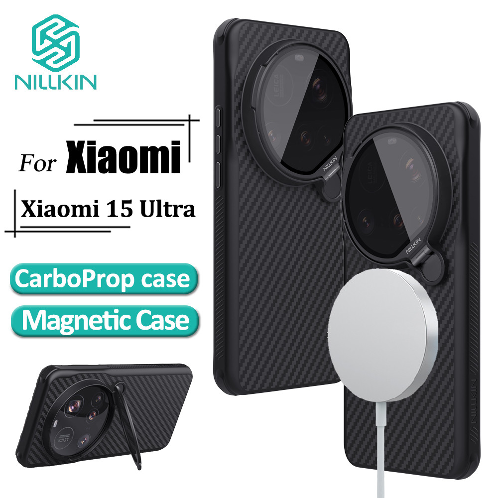 Nillkin CarboProp Flip Cover Case Para Xiaomi 15 Ultra Fibra De Aramida + Capa Magnética TPU em Oferta na Shopee