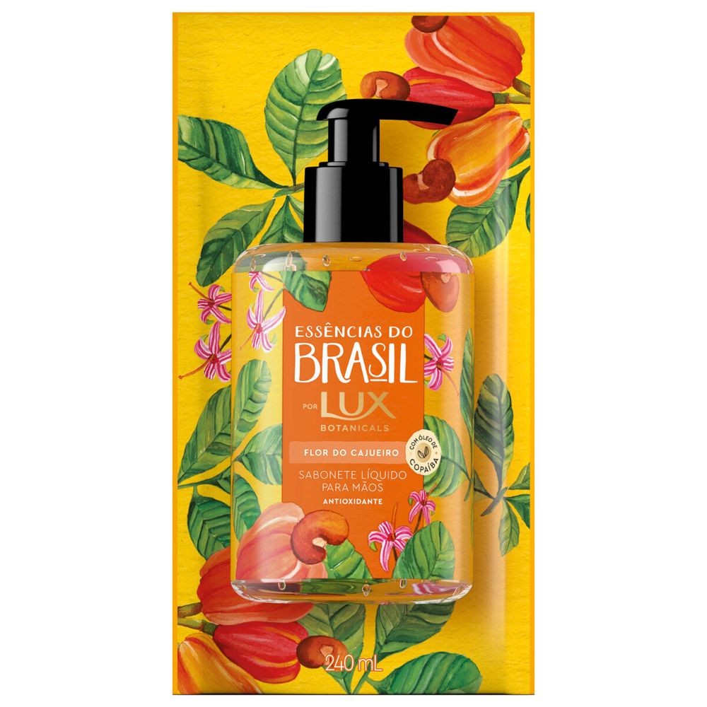 Sabonete Líquido para Mãos Lux Essências do Brasil Flor Cajueiro Refil 240ml - Beauty
