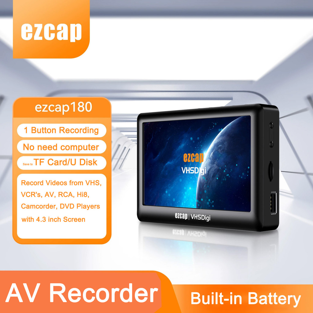 Ezcap180 VHS Para Conversor Digital RCA AV Placa De Captura De Vídeo Digitalizad