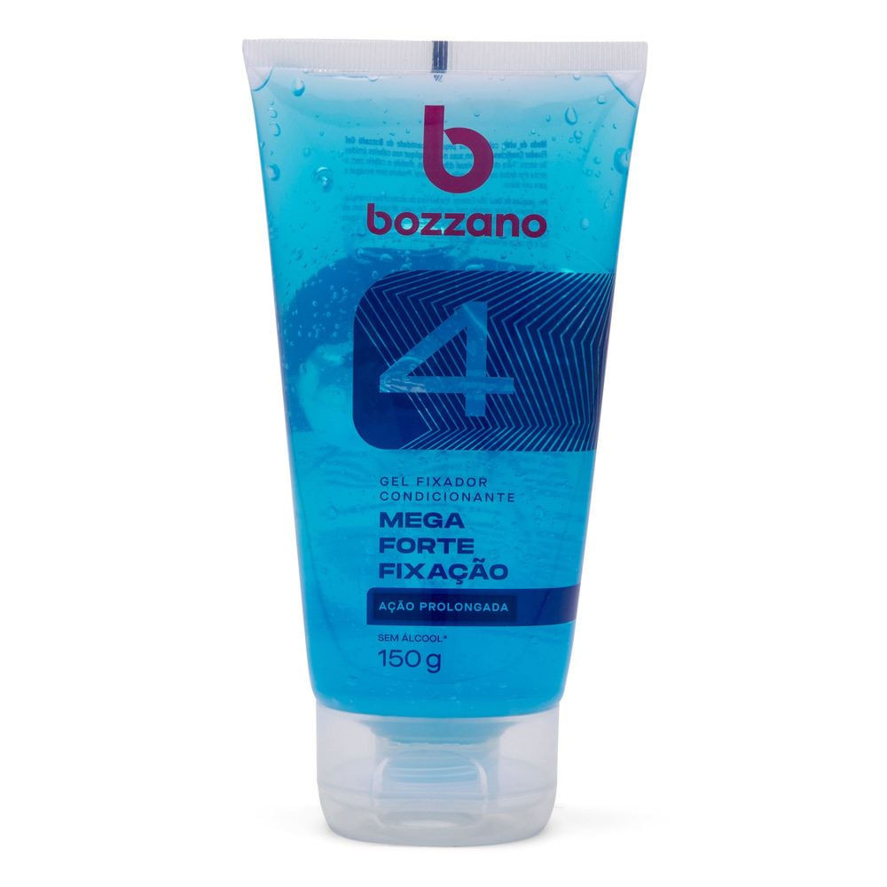 Gel Fixador Condicionante Bozzano Ação Prolongada Fixação 4 Mega Forte 150g - Beauty
