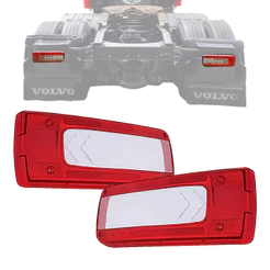 Kit 2 Lentes da Lanterna Traseira Volvo VM FH FM 2015 A 2024 2025 84122332 Lado Direito e Esquerdo