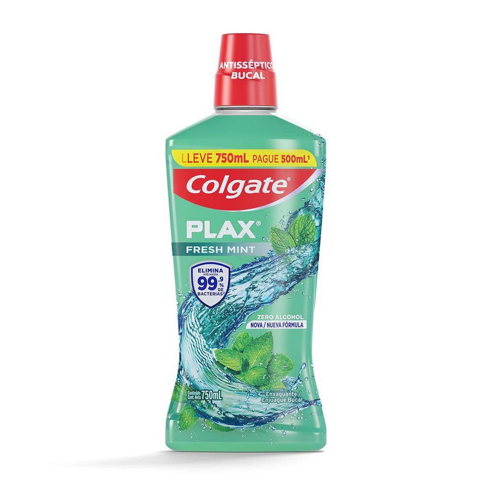 Enxaguante Bucal Colgate Plax Fresh Mint Leve 750ml Pague 500ml - Health