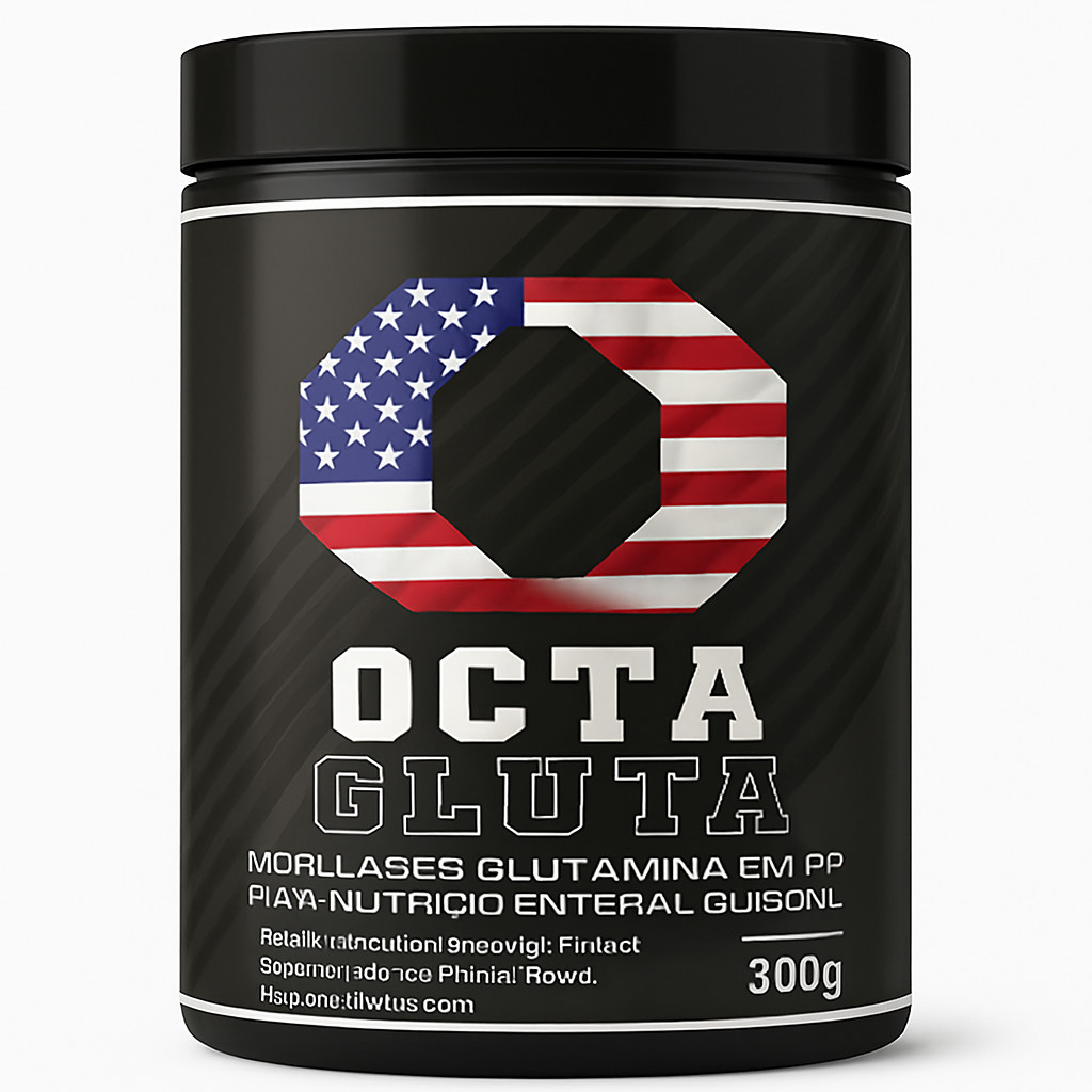 Octa Gluta L-Glutamina em Pó Pura 300g Octagon