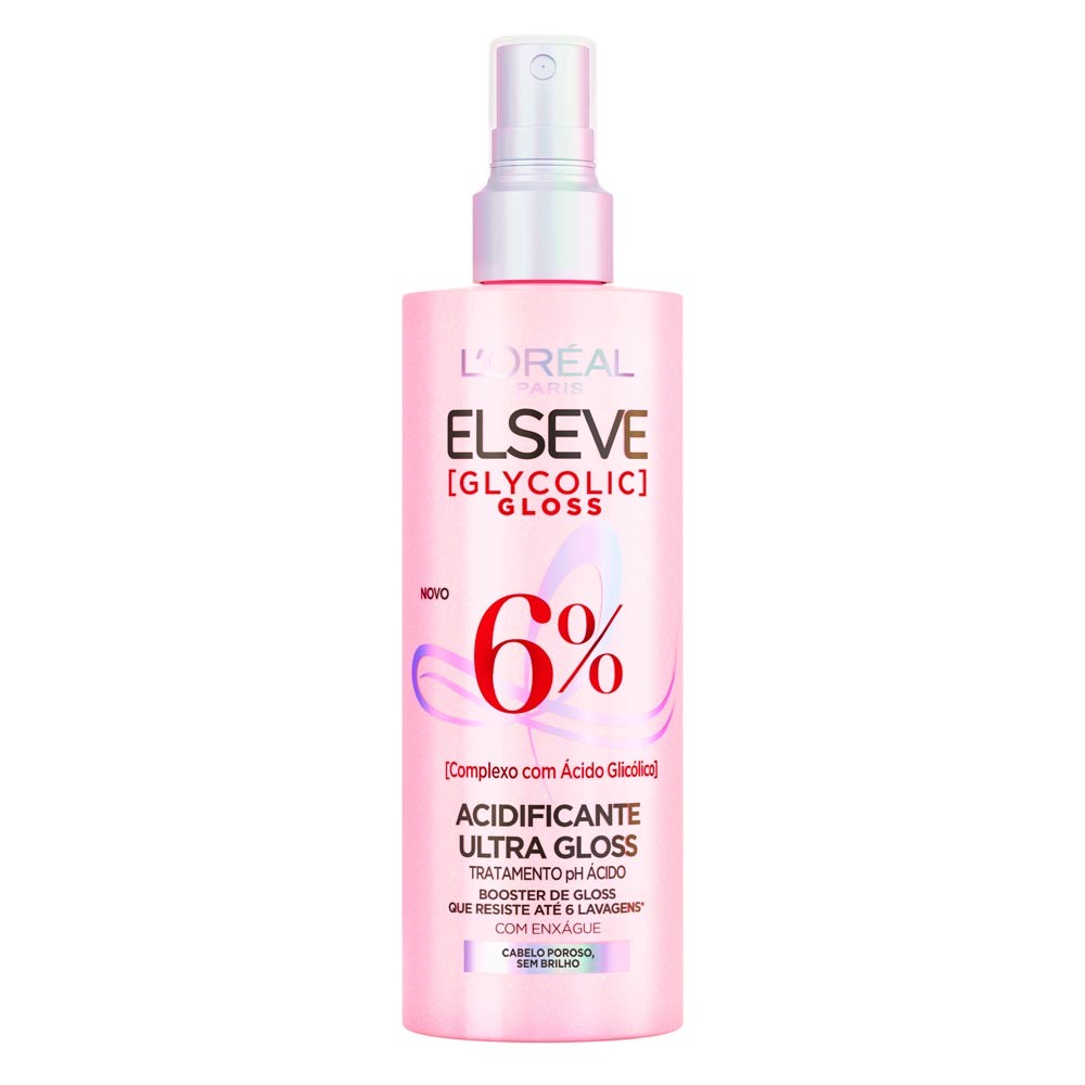 Acidificante Ultra Gloss Elseve Gycolic Gloss 6% com 200ml - Beauty