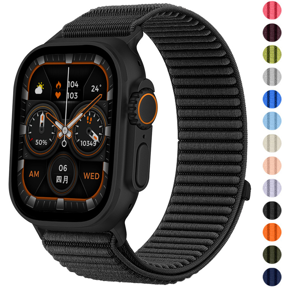 Pulseira Esportiva Trançada De Nylon Para Apple Watch 10 42 46MM iWatch 9 8 7 6 5 4 SE Ultra 2 49mm 46 45 44 42 41 40 38