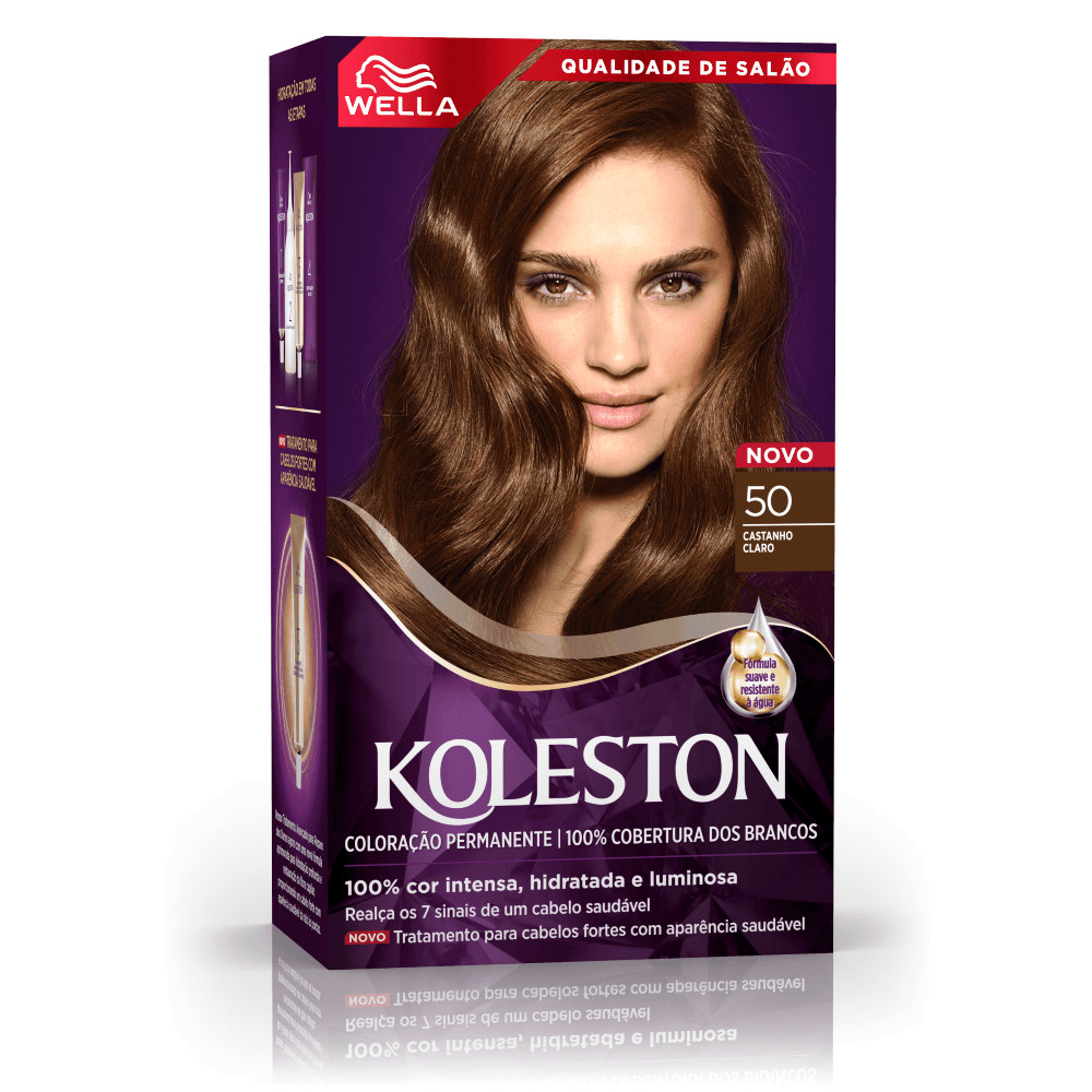 Kit Tintura Koleston Castanho Claro 50 - Beauty