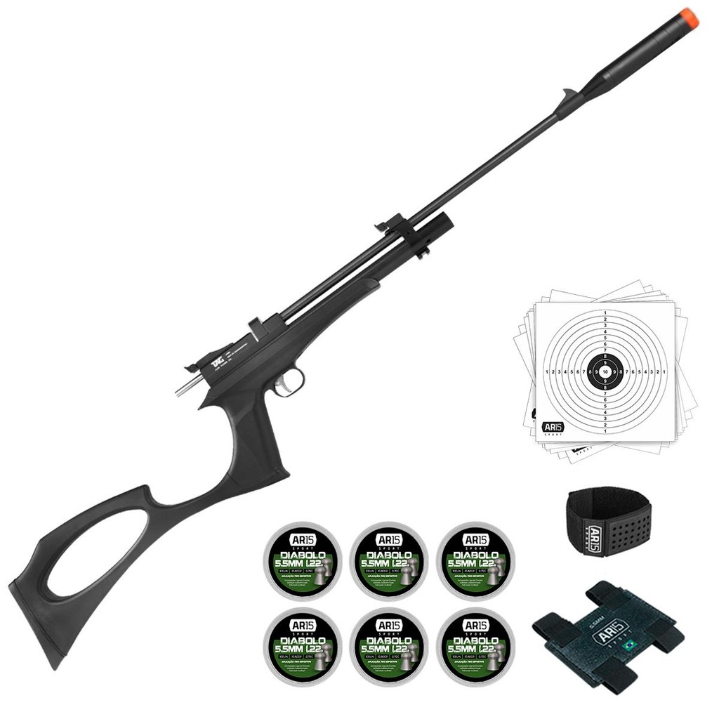 Carabina Pistola 5.5 Pcp Tag Air Viper Xl Chumbinho 600un em Oferta na Shopee