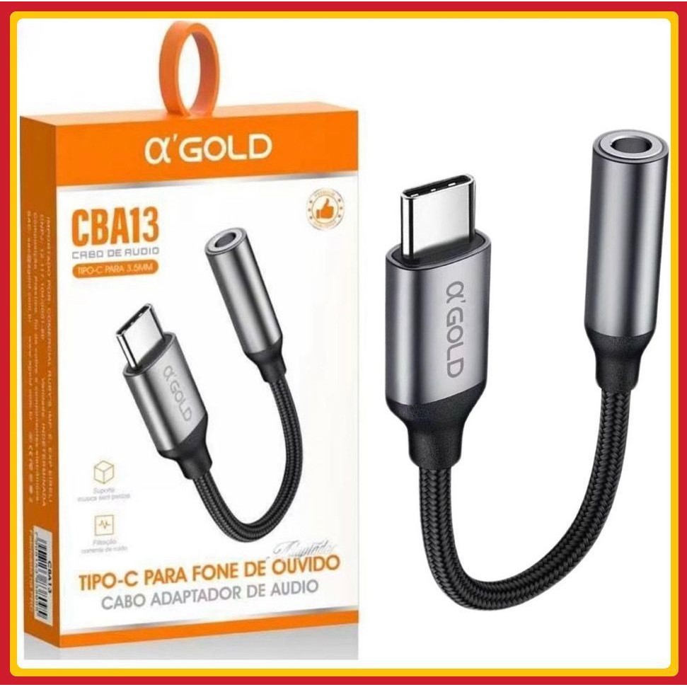 Cabo Adaptador Tipo C Usb-c Para Fone Ouvido P2 P3 3.5mm compativel com Samsung 