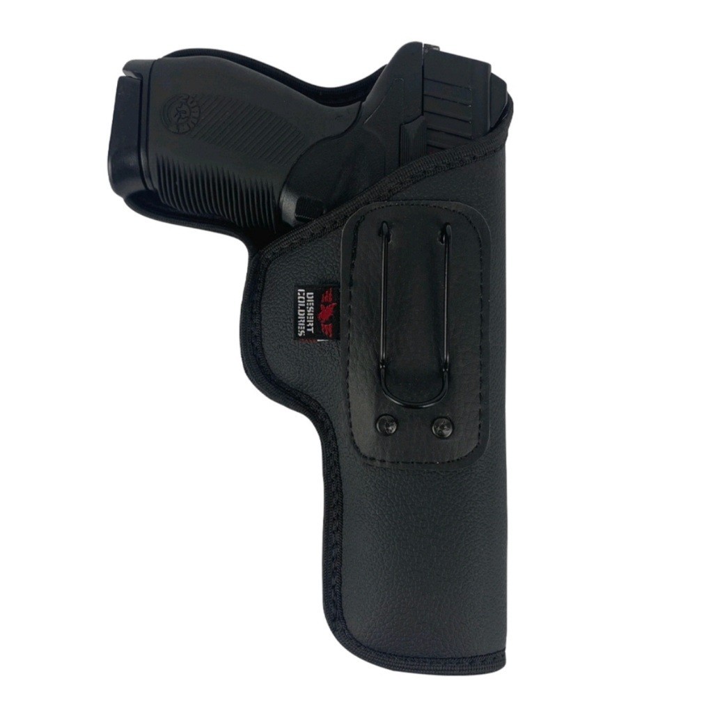 Coldre Velado PREMIUM Dissimulado Para PT100/ PT92/ Pt 59s/ PT101 (Paisana) Neoprene e Couro P.U Desert Coldres
