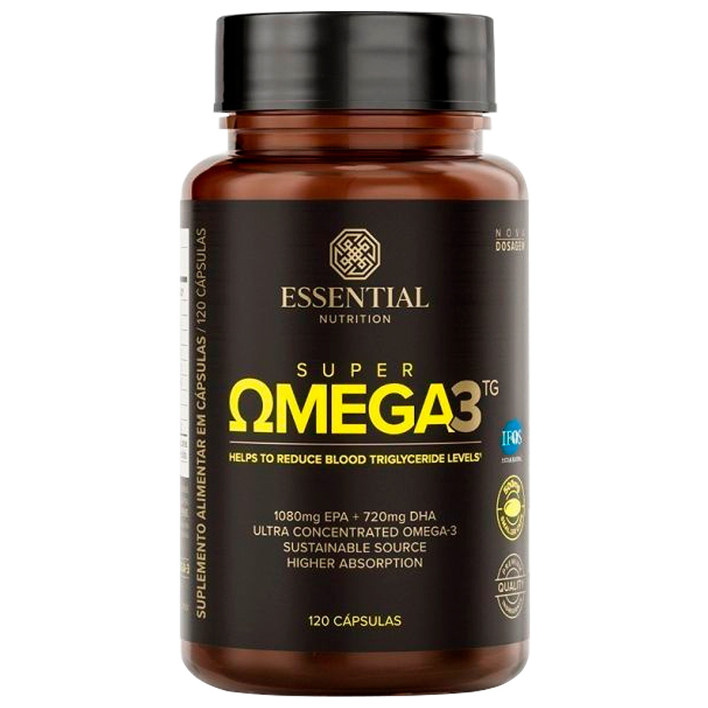 Super Ômega 3 Tg 500mg Essential Nutrition 120 Cápsulas