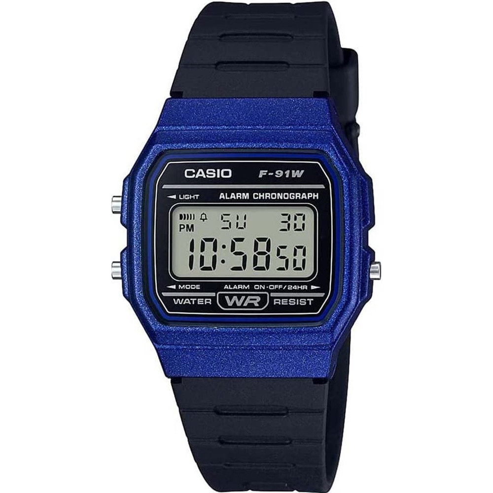 Relógio Casio Unissex Digital F-91WM-2ADF Azul em Oferta na Shopee